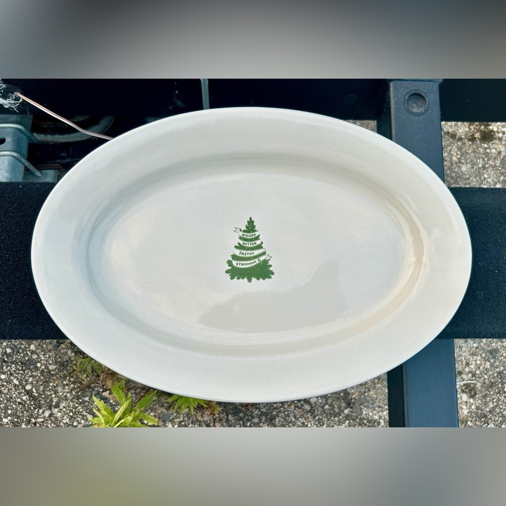 1980s Vtg Universal Forest Products BIGGER BETTER FASTER STRONGER Serving Plate